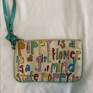 Poppy Coach Wristlet